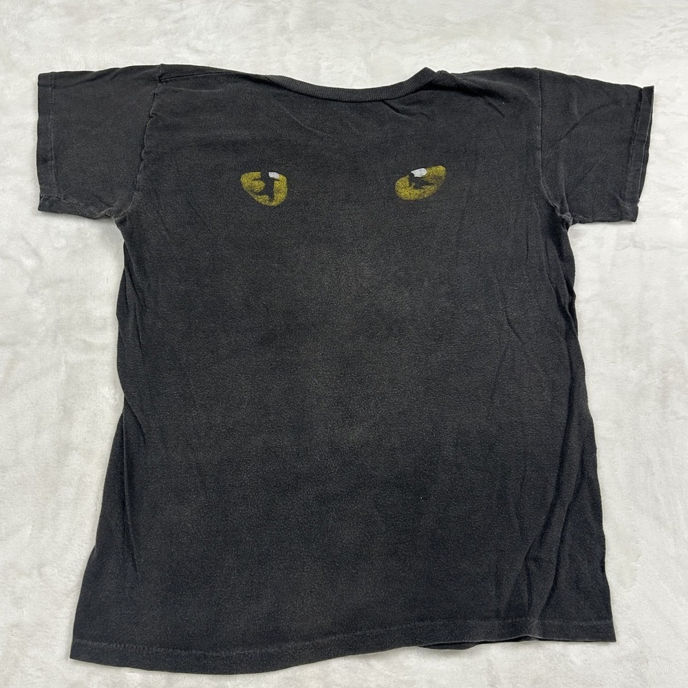 80s Vintage Cats Musical T-Shirt Unisex Medium Black Faded Distressed Broadway